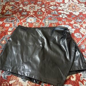 Amazon Black Asymmetrical Wrap Mini Skirt